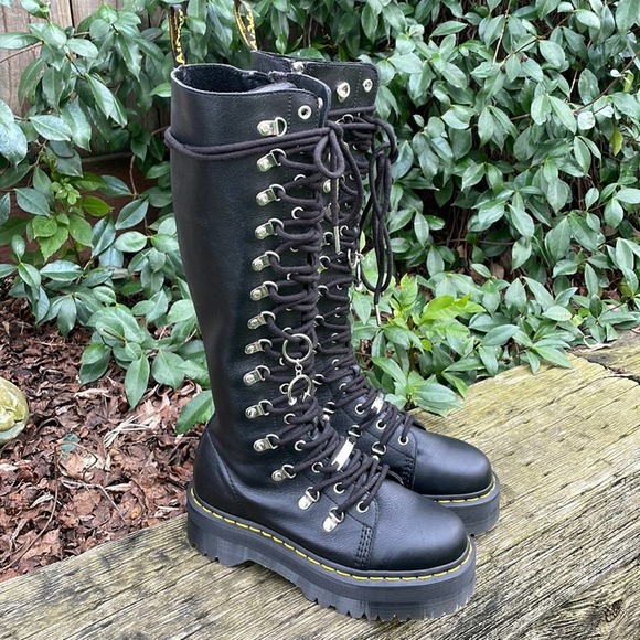 Dr. Martens Shoes - Dr Martens Dolls Kill Tall Zip up Combat Boots